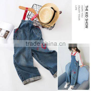 S17656A Classic Spring Autumn Children's Jeans Overalls photo-2