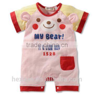 Short Sleeves Printed Cartoon Baby Clothes Set Summer Romper Newborn Baby Clothing photo-3