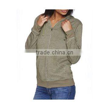 Next Level Apparel Unisex Denim Fleece Full-Zip Hoody - Made From 52% Cotton and 48% Polyester Heathered Fleece photo-2