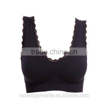 Gym Women Padded Sports Black Yoga Women Bra photo-2