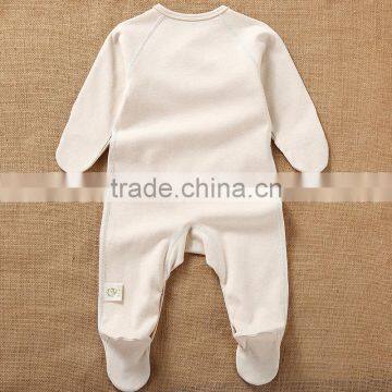 Natural Cotton Wholesale Baby Romper Long Sleeve 0-18 Months Newborn Infants Onesie Jumpsuit Clothes Set photo-2
