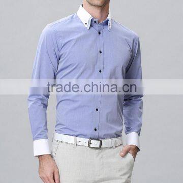 Long sleeve double collar fancy shirts for men wholesale men's shirts