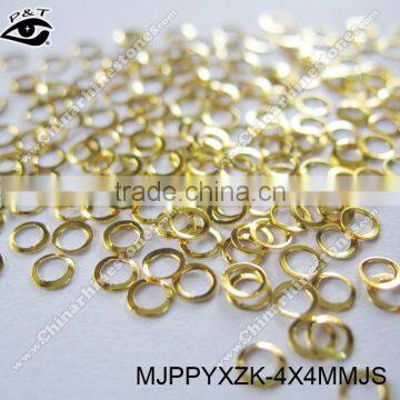 Nail Studs 4mm Gold Round Hole Studs for Nail Art Decorations photo-3