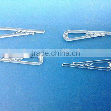 2.0 inch transparent R-clips with teeth for shirt and underwear