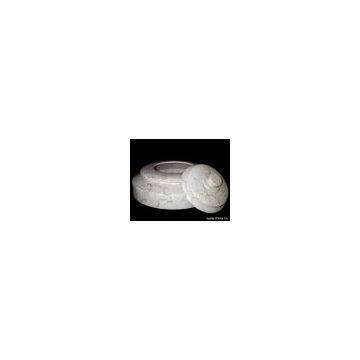 Boticina Marble Centerpiece Jar (with Open Lid)