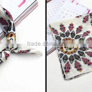 Women Digital Print Custom Design Silk Scarf photo-3