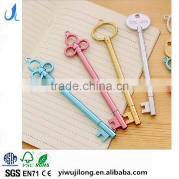 cute novel cartoon KEY shape promotional gel pen for school kids