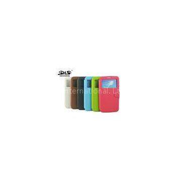 OEM Samsung I9200 Leather Cell Phone Case Cover With View Window