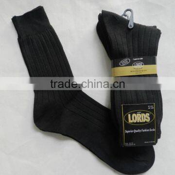3 pairs a pack Men ribbed dress socks men double cylinder needle socks
