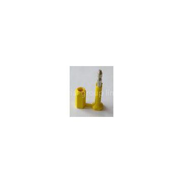 Steel Pin Yellow Truck Security Seals For Railway Cars / Trailers With Print Company Logos