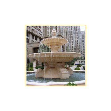Hand Carved Stone Fountain, Outdoor Garden Water Fountain (YKOF-16)