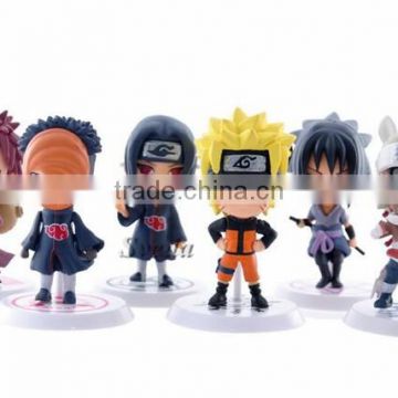 Hot Japanese Anime Naruto action figure sets of 6pcs PVC figure dolls 7cm Mini toys wholesales price