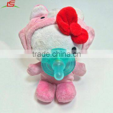 high quality animal hello kitty wubbanub pacifier peluches