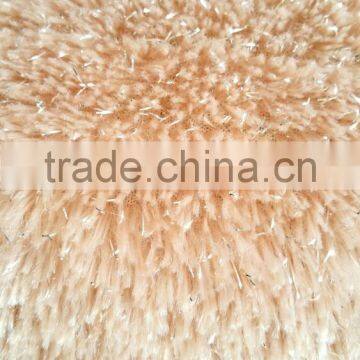 Warp Stretch Knitted Warm Peacock Cashmere Silver Faux Fur Plush Fabric photo-4