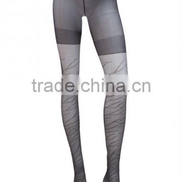 New Arrival Promotion Sexy Punk Universal As Legging With Wave Stripe Woman Black Tights