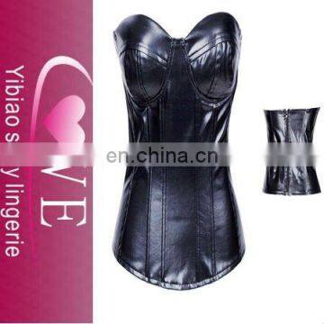 Lady's sexy pvc corset