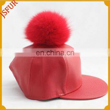 Red Leather Hat Sprig/Summer Sun Hip Hop Cap