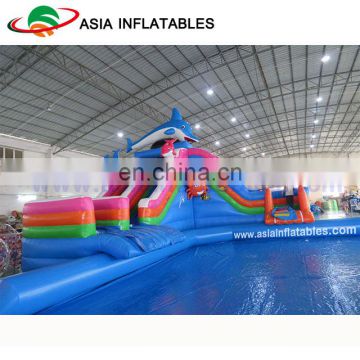 2017 Aqua Jump Inflatable Floating Water Park , Inflatable Water Park On Show