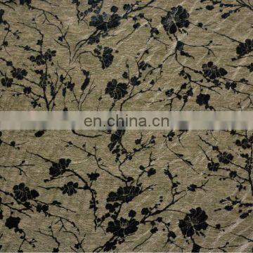 2014 cationic jacquard flower foil fabric