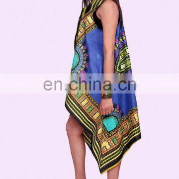 Indian Fashion Women Sleeveless Coats African Print Dashiki Long Kimono Shrug Indian photo-3