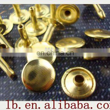 7mm silver/gold/brass.. 2013 new fashion high quality Metal Leather Belt double 5mm snap cap rivet button