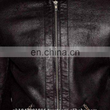 Leather Look Jacket With Faux Shearling photo-3