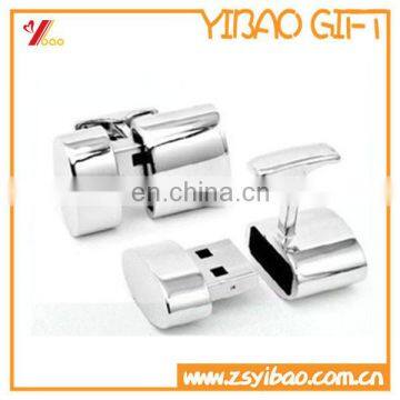 High quality USB Cufflinks can printing customized logo Cufflinks for men