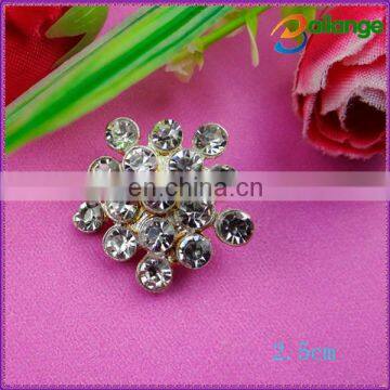 2015 newest shinning bailange custom rhinestone plating multicolor rhinestone butterfly button for garment accessory