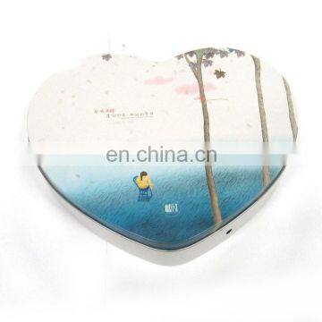 2015 New Design heart shape chocolate packaging tin box