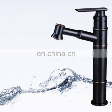 Pull Down Black Vintage Lavatory Basin Sink Faucet Pull Out Basin Mixer Tap for Above Counter Basin photo-4