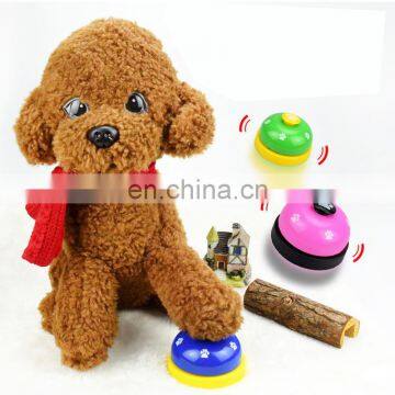 Pet Toy Training Called Dinner Small Bell Footprint Ring Dogs Toys For Teddy Puppy