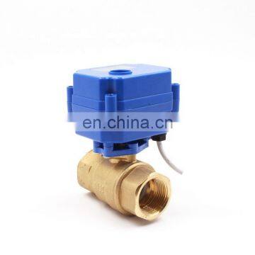 Economical DN8 DN10 DN15 DN20 DN25 DN32 Brass 2 Way Electric Motor Actuated Ball Valve Electric Motor Valve photo-2