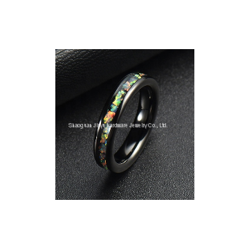 Colored Silver Foil Tungsten Gold Ring photo-2
