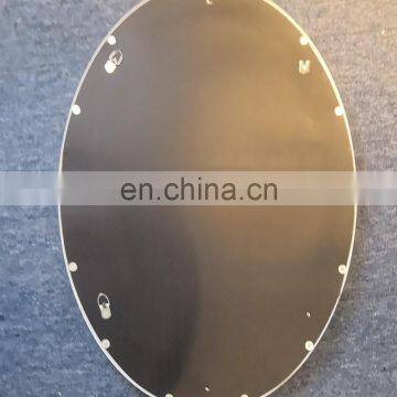 Factory Cheap Price White Color Wooden Frame Oval Mirror for Home Decoration photo-3