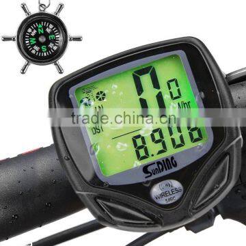 Bike Computer,Original Wireless Bicycle Speedometer with Compass Key Ring,Multi FunctionBike Odometer Cycling