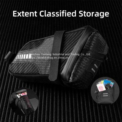 Reflective Rear Cycling Saddle Bag Taillight MTB Rode Bike Large Capacity Bag Bicycle Accessories Pouch photo-5