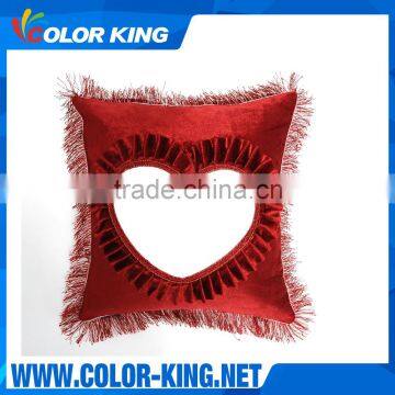 Colorking European Style Beige Heart Shape Pillowcase Heat Transfer Sublimation Blanks photo-2