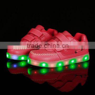 2016 Hot Sale Quality LED Falshing Night Sports Shoes Kids PU Upper Sports Shoes photo-5