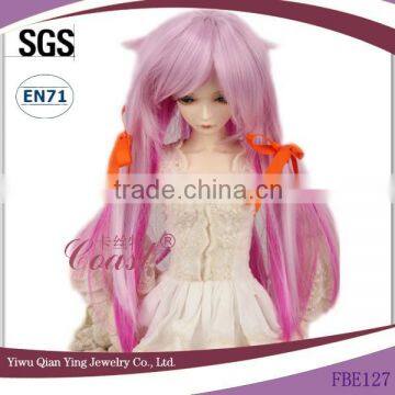 long nice fashion design bjd doll pink wigs