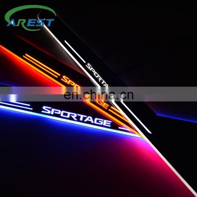 LED Car Door Sill Scuff Plate For kia SPORTAGE JE KM 2006 2007 2008 2009 2010 Luminous Door Pathway Cover Trim Auto Accessories