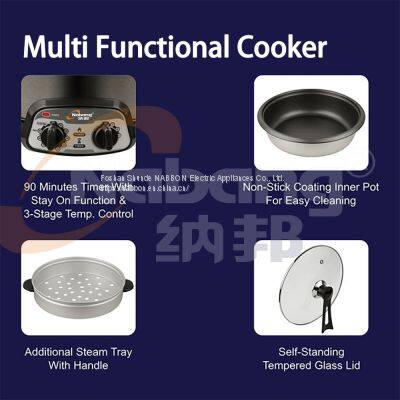 4.2L Multi Function Hot Pot Noodles Electric Cooker With Steamer & 2 Rotary Knobs photo-2