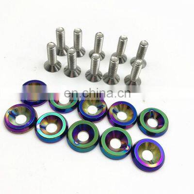 JDM Racing Part M6 Neo Chrome Fender Washers