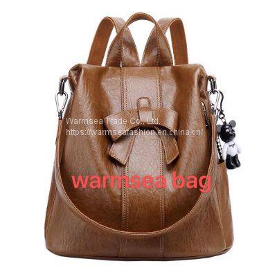 girls mini leather school bags  students backpacks college bag