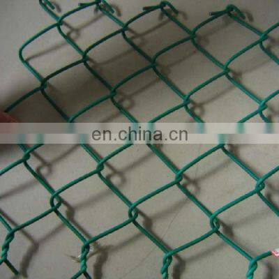 Chain Link Fence Fittings Pvc Green Chain Link Fence for Garden Fence