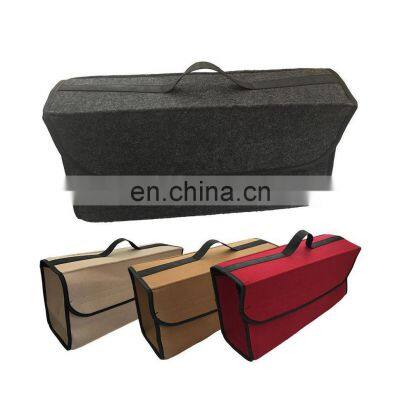 Trunk Organizer Felt Cloth Foldable New Car Storage Bag Suv Car Baby Storage Bag Vacuum Cargo Box Wine