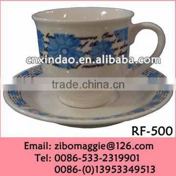 Professional China Made Cheap Promotion Porcelain White Coffee Cup and Saucer