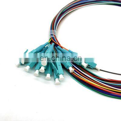 Support customization service ftth single mode multi mode OM3 OM4 0.9mm sc lc fc st connector 3m fiber optic pigtail