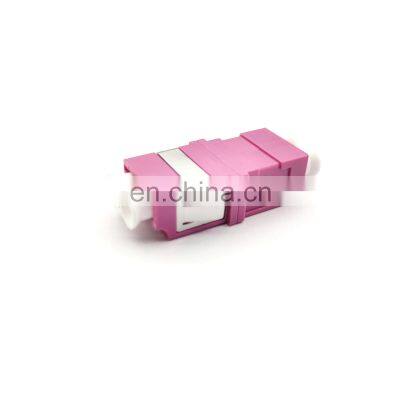 High quality  LC APC UPC Duplex multi mode OM4 Violet Fiber Optic Adapter Fiber Connector
