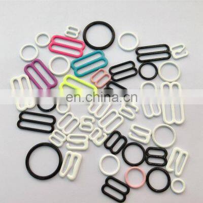 Adjuster Coated Metal Lingerie Ring And Slider Swimwear Hooks