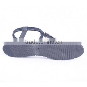 Zhejiang Product Latest Design Good Quality Lady Fashion Paillette Elastic Flat Sandals photo-6